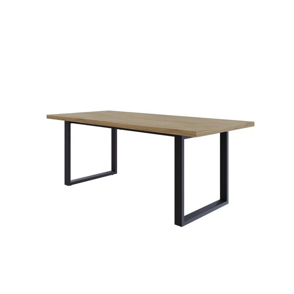 Mesa De Jantar Queens R 200cmx90cmx75 Cm Vermont Oak/preto