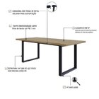Mesa De Jantar Queens R 200cmx90cmx75 Cm Vermont Oak/preto