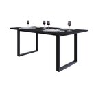 Mesa De Jantar Queens Rg2 180x90x75cm Preto/preto