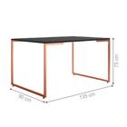 Mesa De Jantar Rafa Preto Cobre