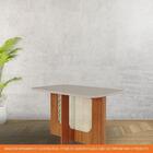 Mesa De Jantar Ratangular 130x80cm Tampo Mdf/vidro Louise Cim