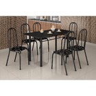 Mesa De Jantar Realeza 6 Cadeiras Lírio Martelado E Tampo Pre
