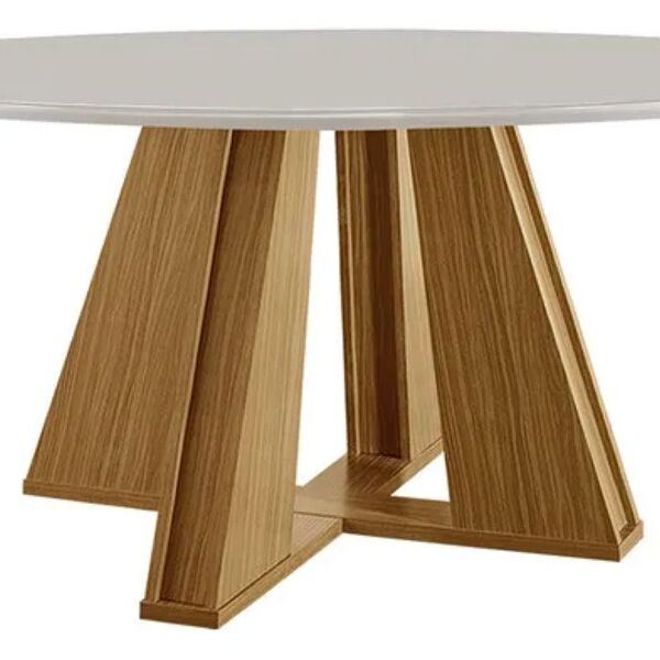 Mesa De Jantar Redonda 1,10x1,10m - Rubi - Lj Móveis