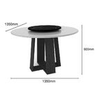 Mesa De Jantar Redonda 1,35m Ypê/off White/preto