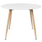 Mesa De Jantar Redonda 100 Cm Branco + 4 Cadeiras Clarice Nes