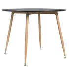 Mesa De Jantar Redonda 100 Cm Preto + 4 Cadeiras Clarice Cloe