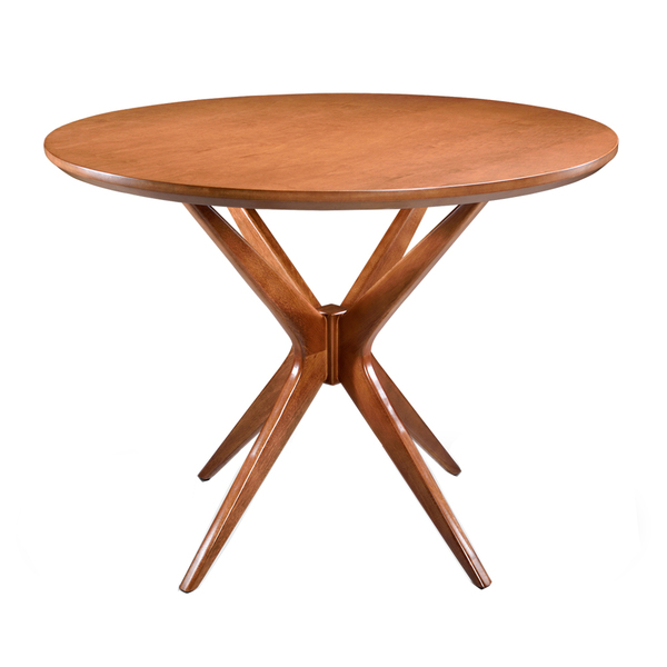 Mesa De Jantar Redonda 100cm Salvy Madeira Liptus Castanho Cl