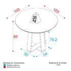 Mesa De Jantar Redonda 103cm Multimóveis Cr50043