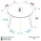 Mesa De Jantar Redonda 103cm Multimóveis Cr50051