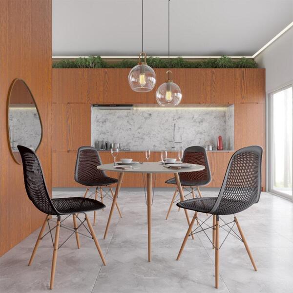 Mesa De Jantar Redonda 108cm Multimóveis Cr50025 Nude