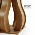 Mesa De Jantar Redonda 110cm Vidro/mdf 4 Lugares Castanho Cin