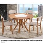 Mesa De Jantar Redonda 120cm Com Vidro Giratório No Tampo Amê