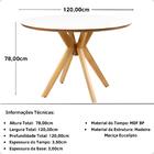 Mesa De Jantar Redonda 120cm Marci Premium Em Madeira Maciça