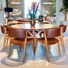 Mesa De Jantar Redonda 150cm Salvy Madeira Liptus Castanho Cl