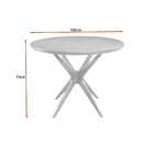 Mesa De Jantar Redonda 150cm Salvy Madeira Liptus Castanho Cl