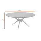 Mesa De Jantar Redonda 160cm Lipto Madeira Liptus Castanho Cl