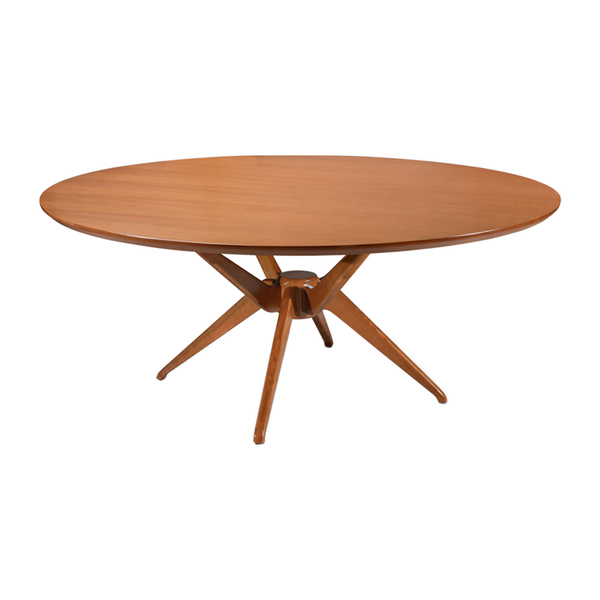 Mesa De Jantar Redonda 160cm Lipto Madeira Liptus Castanho Cl