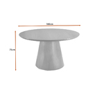 Mesa De Jantar Redonda 180cm Mogny Madeira Maciça Castanho Cl