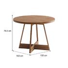 Mesa De Jantar Redonda 1 M Átria 1594 Carraro Nogal/rose