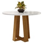 Mesa De Jantar Redonda 4 Lugares 100cm Ella N02 Ypê/off White