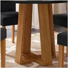 Mesa De Jantar Redonda 4 Lugares 100cm Ella N02 Ypê/preto