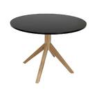 Mesa De Jantar Redonda 4 Lugares 80cm Em Mdf E Madeira Maciça