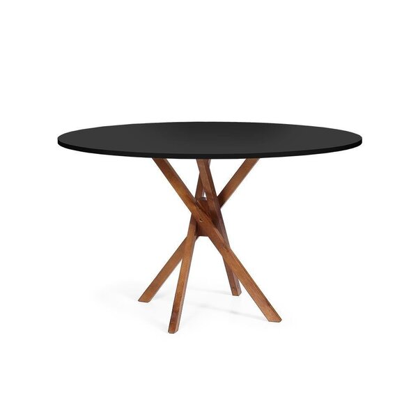 Mesa De Jantar Redonda 4 Lugares 90cm Em Madeira June - Strau