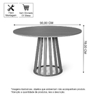 Mesa De Jantar Redonda 4 Lugares 90cm Gabi Jade - Straub Web