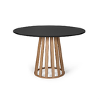 Mesa De Jantar Redonda 4 Lugares 90cm Gabi Preto/jade - Strau