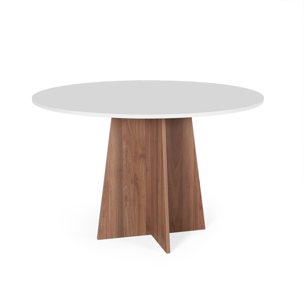 Mesa De Jantar Redonda 4 Lugares 90cm Isabela Branco/noronha