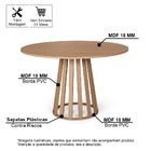 Mesa De Jantar Redonda 4 Lugares 90cm Tália Jade - Straub Web