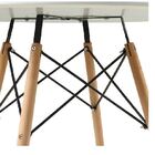 Mesa De Jantar Redonda 4 Lugares Eames Eiffel Wood 90cm Branca
