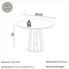 Mesa De Jantar Redonda 4 Lugares Ripada 100% Mdf Off White/fr