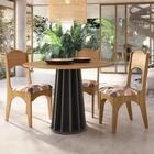 Mesa De Jantar Redonda 4 Lugares Thalia D01 Freijó/preto Fosc