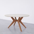 Mesa De Jantar Redonda 6 Lugares 1,40m Salgueiro Cabecasa Mad