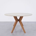 Mesa De Jantar Redonda 6 Lugares 1,40m Salgueiro Cabecasa Mad