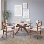 Mesa De Jantar Redonda 6 Lugares 1,40m Salgueiro Cabecasa Mad