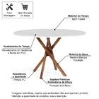 Mesa De Jantar Redonda 6 Lugares 120cm Em Madeira June - Stra