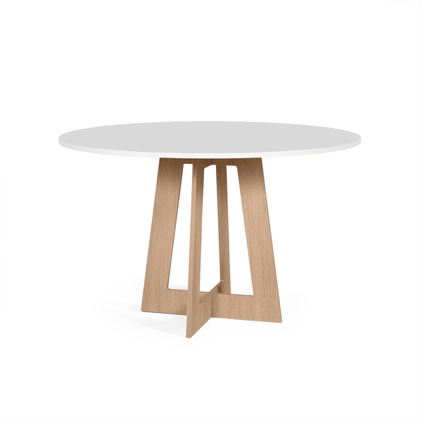 Mesa De Jantar Redonda 6 Lugares 120cm Montreal Branco/jade -