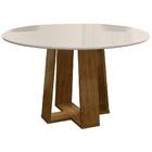 Mesa De Jantar Redonda 6 Lugares 135cm Ella N02 Ypê/off White