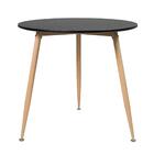 Mesa De Jantar Redonda 80 Cm Preto + 3 Cadeiras Clarice Cloe