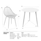 Mesa De Jantar Redonda 80 Cm Preto + 3 Cadeiras Clarice Cloe