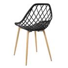 Mesa De Jantar Redonda 80 Cm Preto + 3 Cadeiras Clarice Cloe