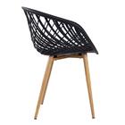 Mesa De Jantar Redonda 80 Cm Preto + 3 Cadeiras Clarice Nest