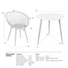 Mesa De Jantar Redonda 80 Cm Preto + 3 Cadeiras Clarice Nest