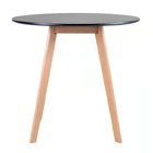 Mesa De Jantar Redonda 80cm + 4 Cadeiras Estofadas Leda - Pre