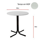 Mesa De Jantar Redonda 80cm Branca Com 4 Cadeiras Estofada Pr