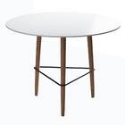 Mesa De Jantar Redonda 80cm Com Pés Palito Branca