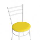 Mesa De Jantar Redonda 80cm Imbuia Com 4 Cadeiras Estofada Br