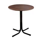 Mesa De Jantar Redonda 80cm Preta Tampo Madeira Imbuia